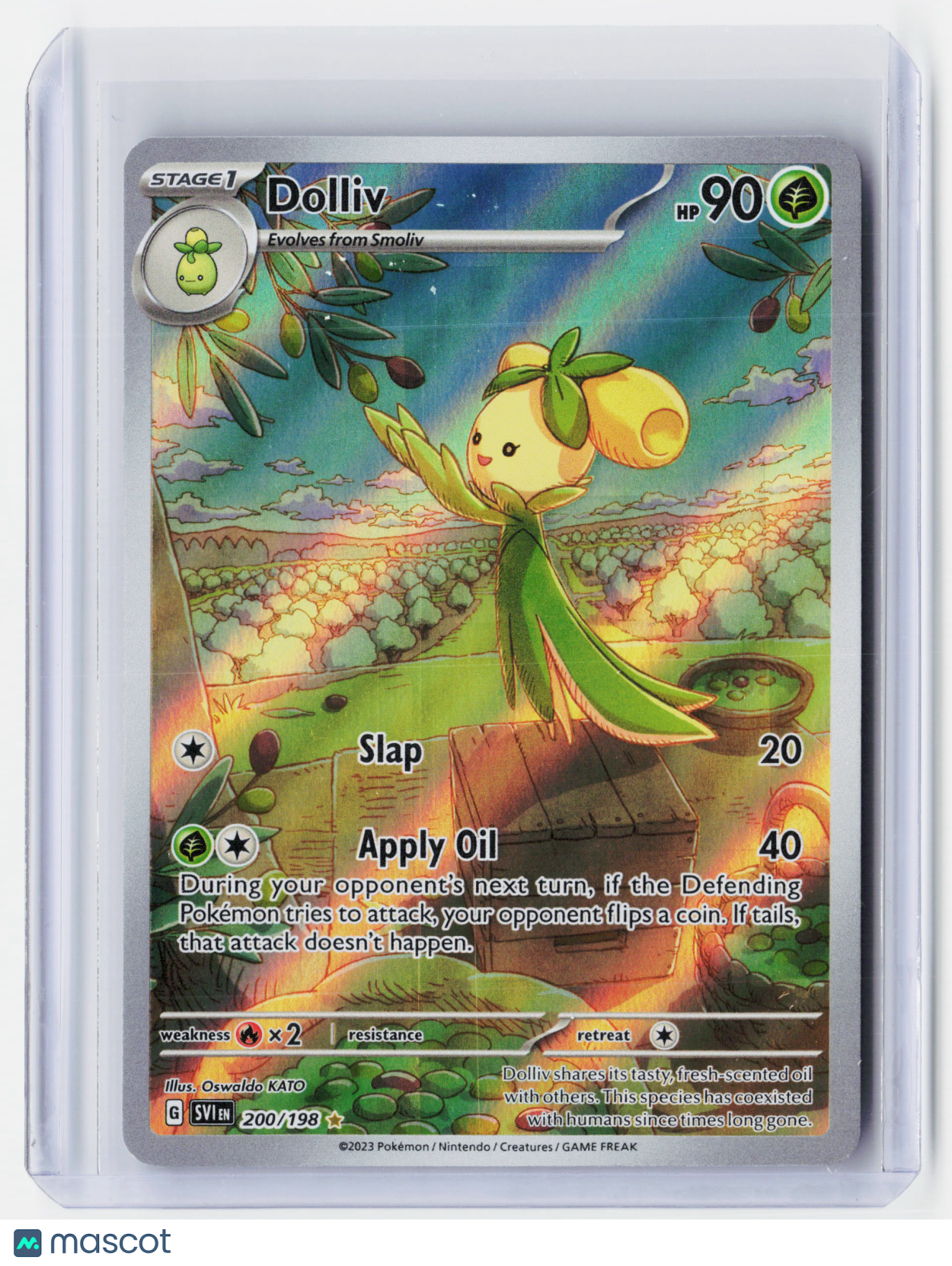 2023 Pokemon—Dolliv #200/198 Scarlet & Violet Base Set—Illustration Rare Foil