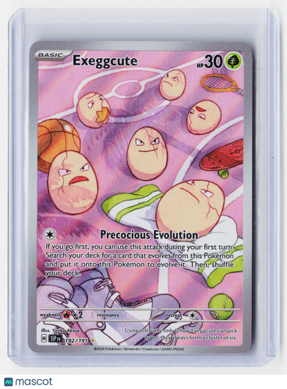 2024 Pokemon—Exeggcute #192/191-Surging Sparks—Secret Rare Holo