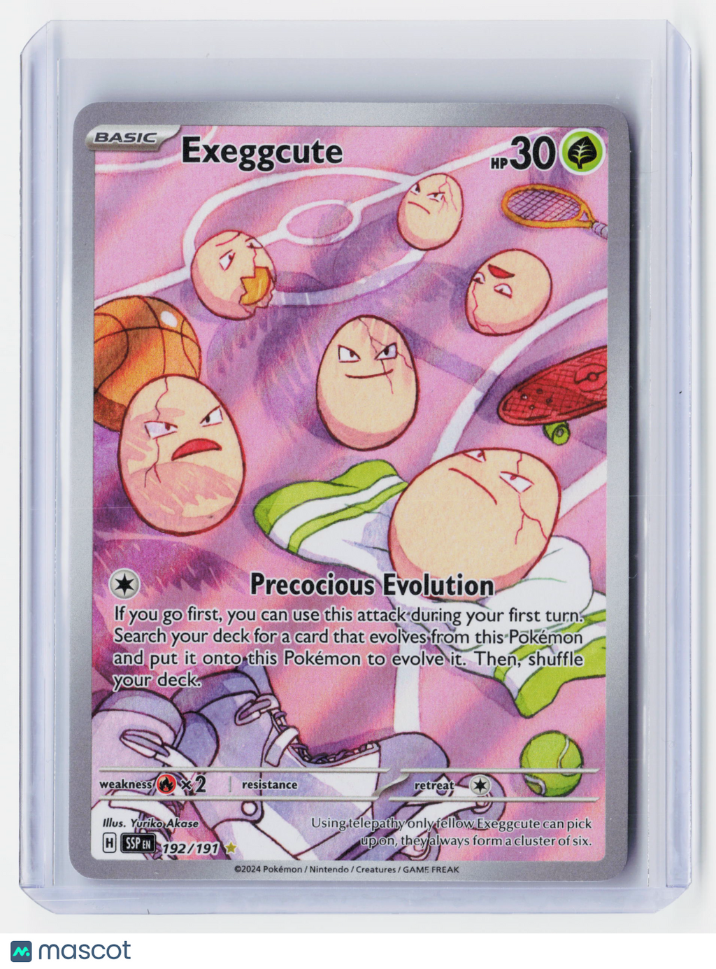 2024 Pokemon—Exeggcute #192/191 Surging Sparks—Illustration Rare Foil