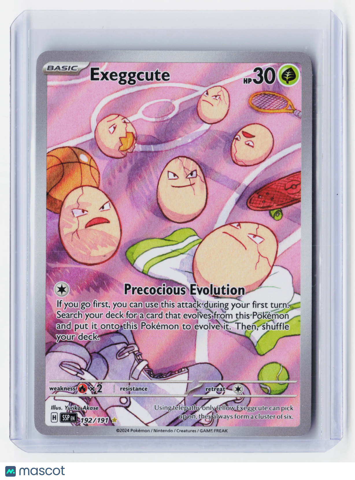 2024 Pokemon—Exeggcute #192/191 Surging Sparks—Illustration Rare Foil