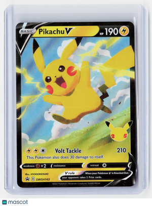 2021 Pokemon—Pikachu V #SWSH143-Celebrations—Black Star Promo Holo