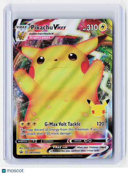 2021 Pokemon—Pikachu VMAX #SWSH062-Celebrations—Black Star Promo Holo