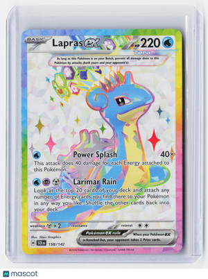 2024 Pokemon—Lapras ex #158/142 Stellar Crown—Ultra Rare Holo