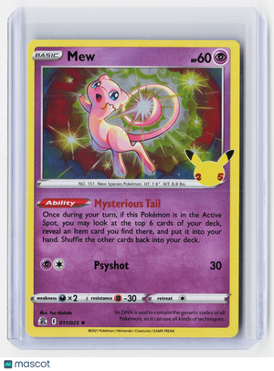 2021 Pokemon—Mew #11/25-Celebrations—Rare Holo
