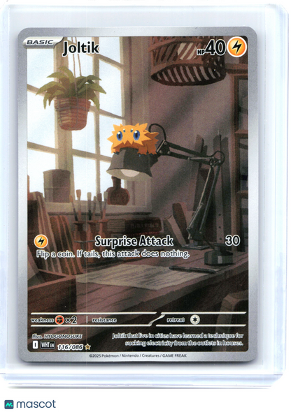 2025 Pokemon—Joltik #116/86 White Flare—Illustration Rare Holo