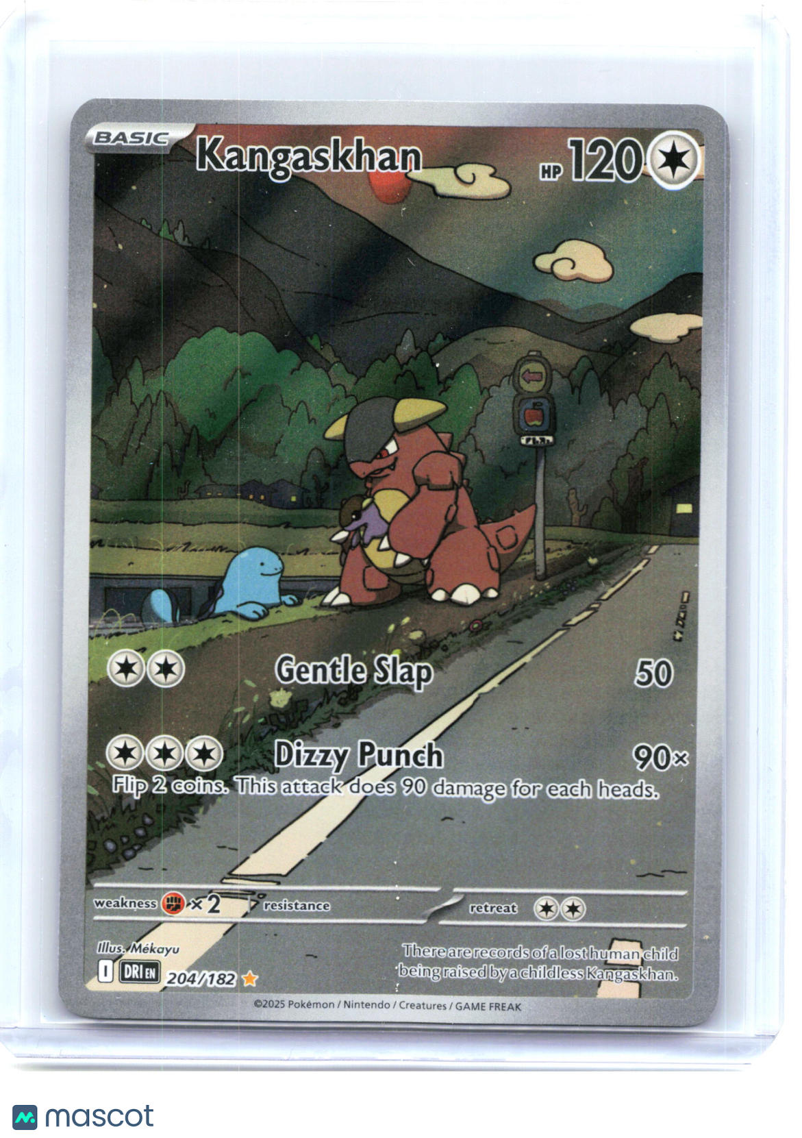 2025 Pokemon—Kangaskhan #204/182 Destined Rivals—Illustration Rare Holo