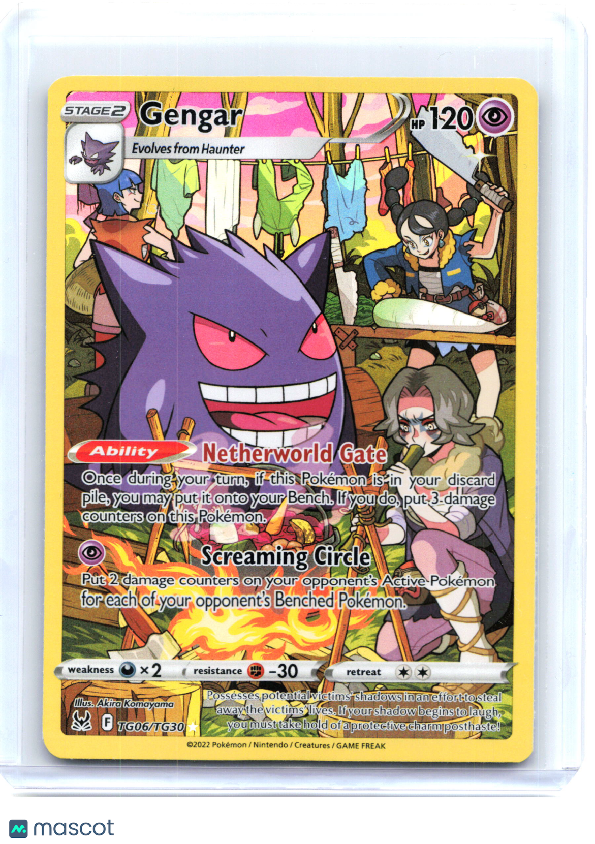 2022 Pokemon—Gengar #TG06/TG30 Lost Origin Trainer Gallery—Ultra Rare Holo