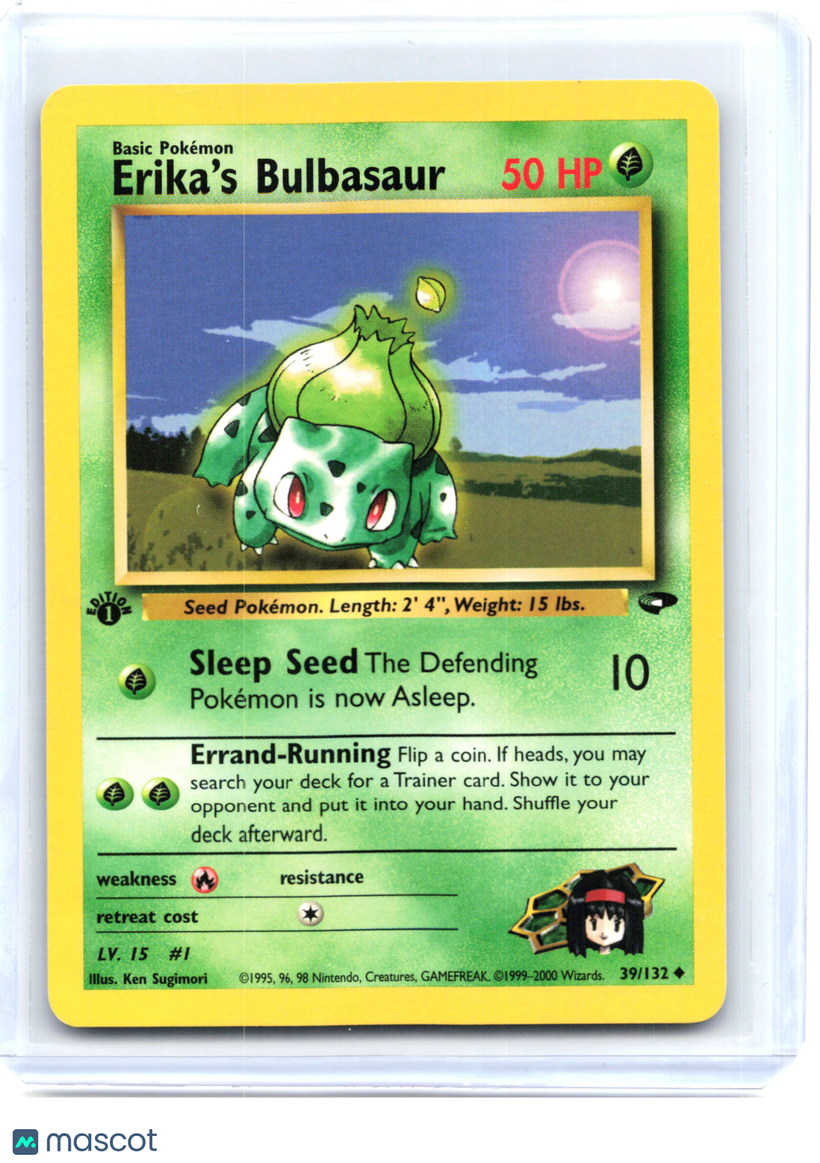 2000 Erika's Bulbasaur #39/132 Gym Heroes—Uncommon Non-Holo [First Edition] [LP]