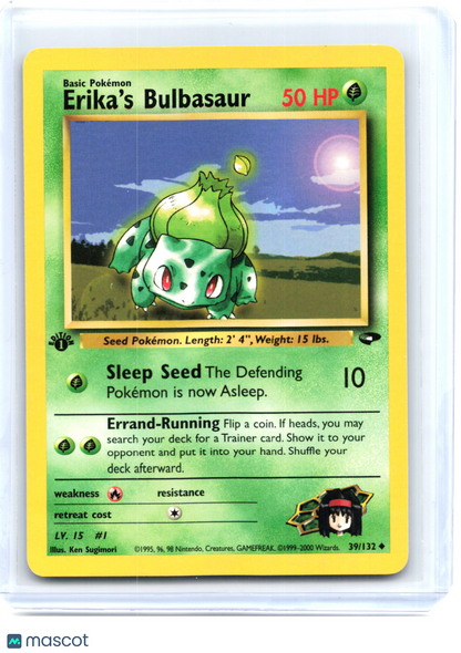 2000 Erika's Bulbasaur #39/132 Gym Heroes—Uncommon Non-Holo [First Edition] [LP]