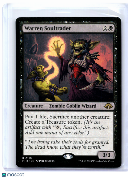 2024 Magic: The Gathering—Warren Soultrader #0110 Modern Horizons 3—Rare Nonfoil