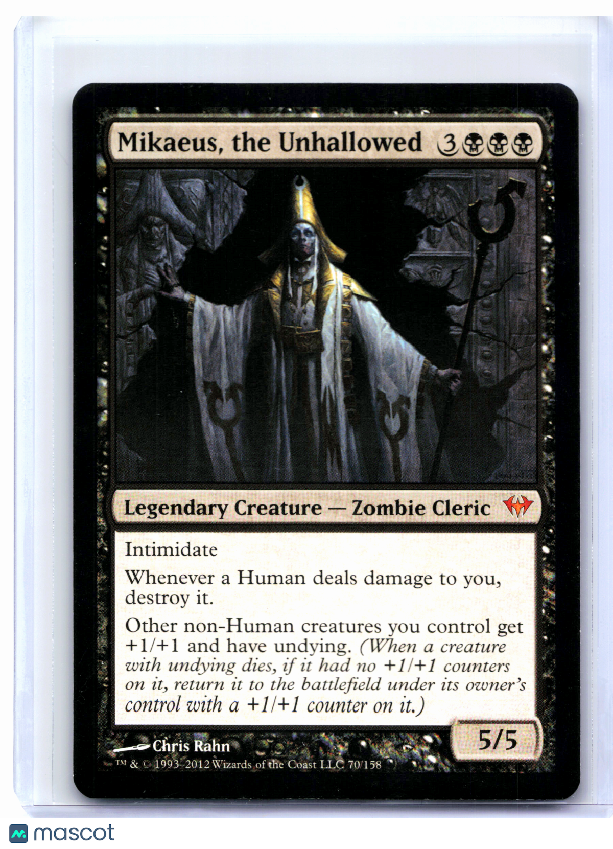 2012 Magic: TG—Mikaeus, the Unhallowed #70 Dark Ascension—Mythic Nonfoil