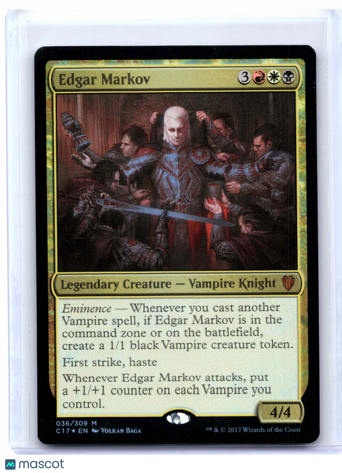 2017 Magic: TG—Edgar Markov #036 Commander 2017—Mythic Foil [Moderately Played]