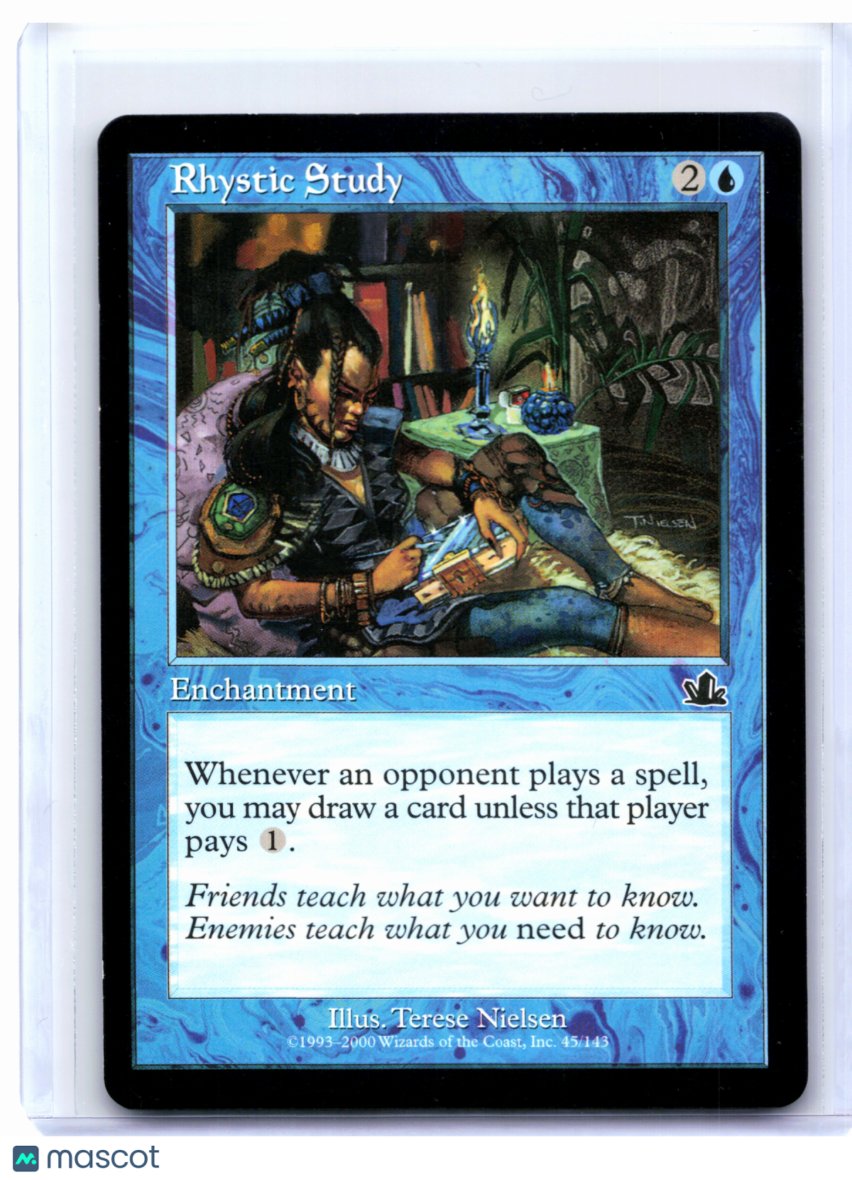 2000 Magic: The Gathering—Rhystic Study #45 Prophecy—Common Nonfoil