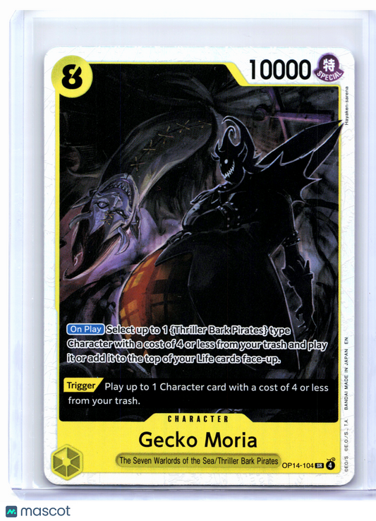 2026 One Piece—Gecko Moria #OP14-104 The Azure Sea's Seven—Super Rare Foil