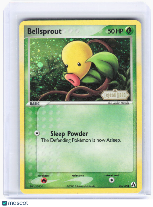 2006 Pokemon—Bellsprout #49/92 Legend Maker—Common Reverse Holo (Lightly Played)