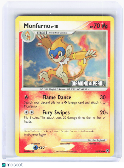 2010 Pokemon—Monferno [Diamond & Pearl] #56/130 Burger King Promos—Promo RH (LP)