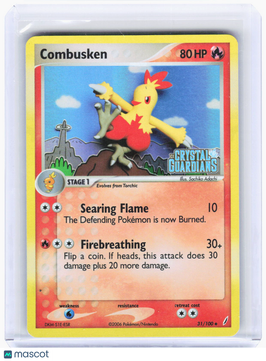 2006 Pokemon—Combusken #31/100 Crystal Guardians—Uncommon Reverse Holo (LP)