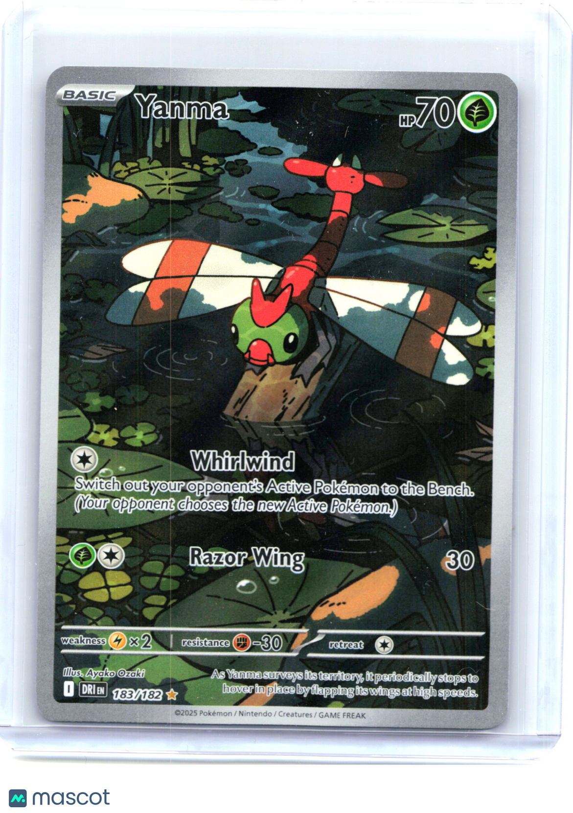 2025 Pokemon—Yanma #183/182 Destined Rivals—Illustration Rare Holo