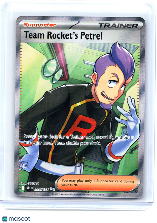 2025 Pokemon—Team Rocket's Petrel #226/182 Destined Rivals—Ultra Rare Holo