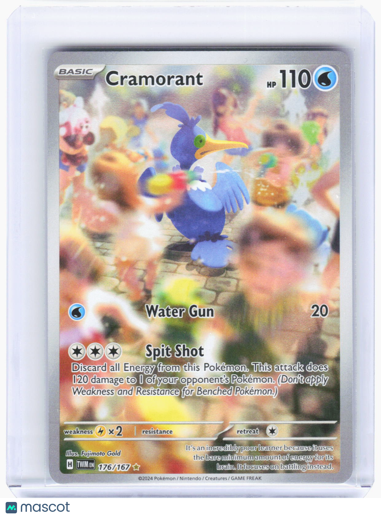2024 Pokemon—Cramorant #176/167 Twilight Masquerade—Illustration Rare Foil