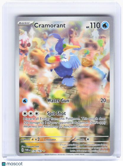 2024 Pokemon—Cramorant #176/167 Twilight Masquerade—Illustration Rare Foil