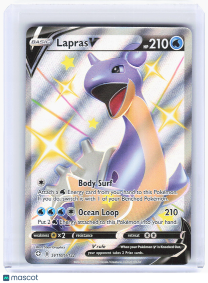 2021 Pokemon—Lapras V #SV110/SV122 Shining Fates: Shiny Vault—SHR Foil