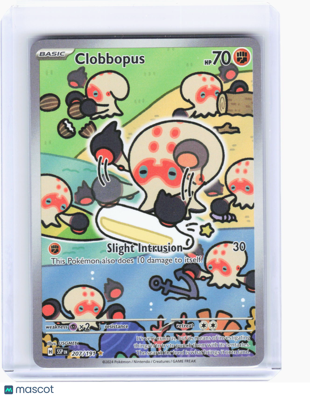 2024 Pokemon—Clobbopus #207/191 Surging Sparks—Illustration Rare Foil