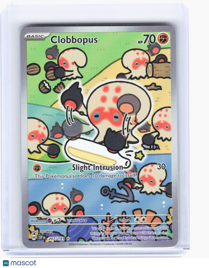 2024 Pokemon—Clobbopus #207/191 Surging Sparks—Illustration Rare Foil