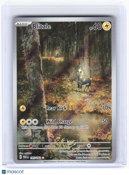 2023 Pokemon—Blitzle #195/182 Paradox Rift—Illustration Rare Foil
