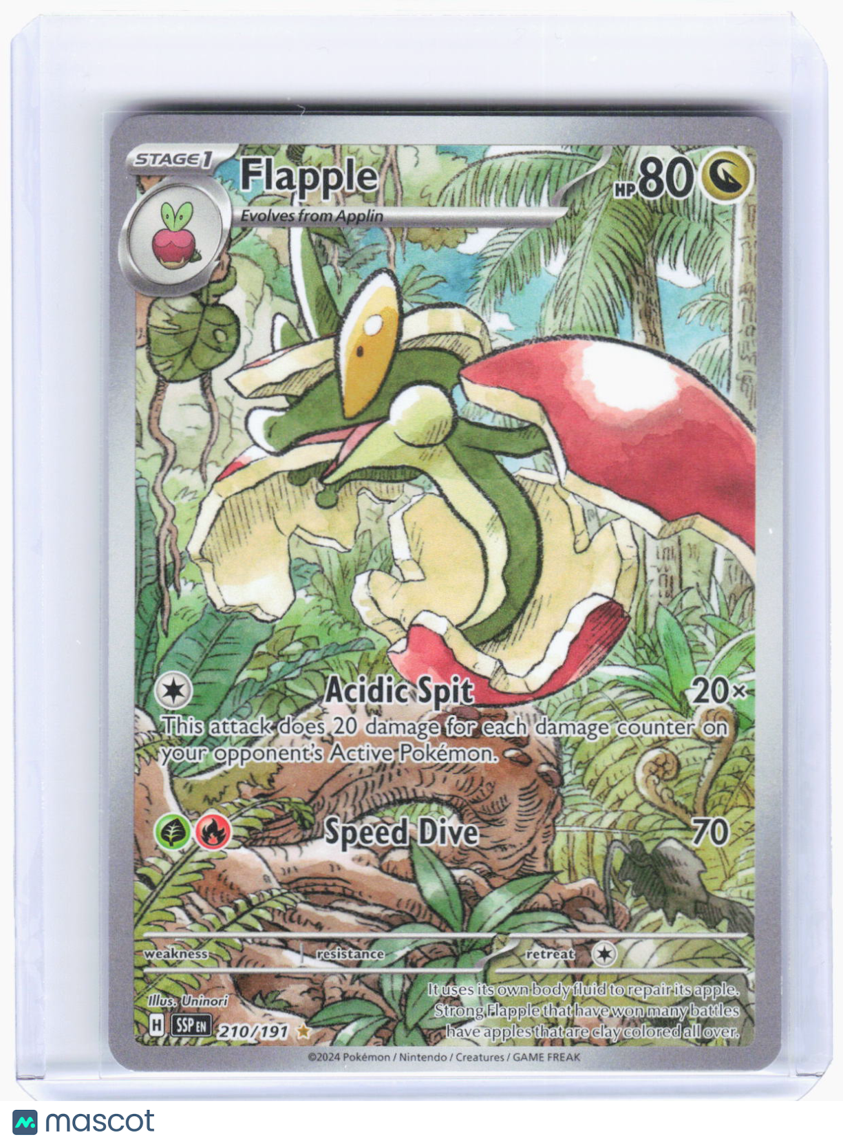 2024 Pokemon—Flapple #210/191 Surging Sparks—Illustration Rare Foil