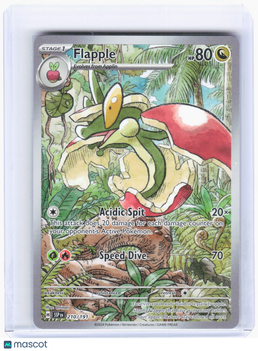 2024 Pokemon—Flapple #210/191 Surging Sparks—Illustration Rare Foil
