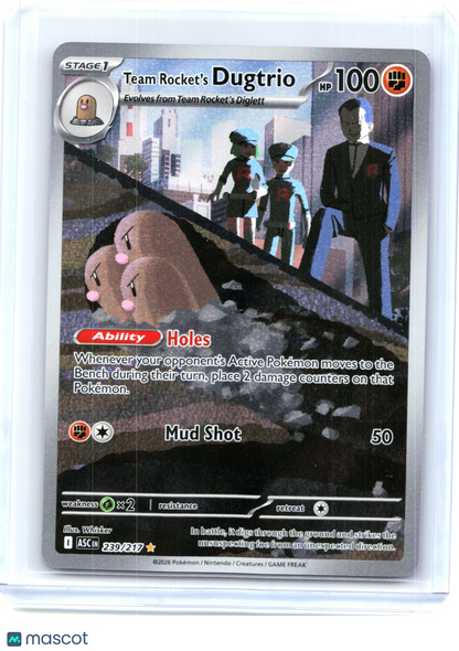 2026 Pokemon—Team Rocket's Dugtrio #239/217 Ascended Heroes—Illustration Rare