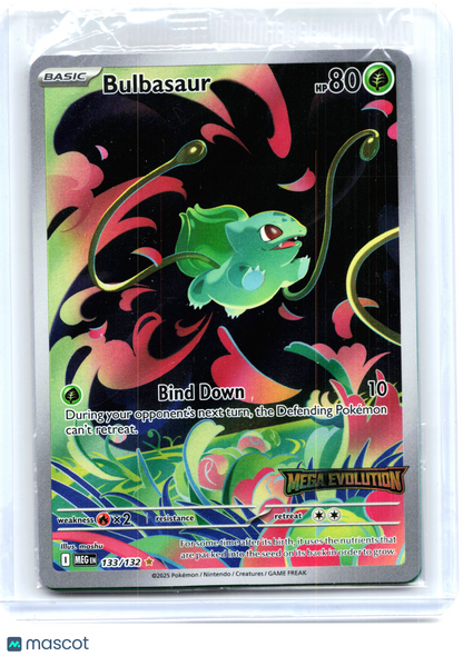 2025 Pokemon—Bulbasaur (Mega Evolution Stamped) #133/132 MCAP—IR [Sealed]