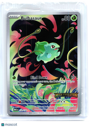 2025 Pokemon—Bulbasaur (Mega Evolution Stamped) #133/132 MCAP—IR [Sealed]