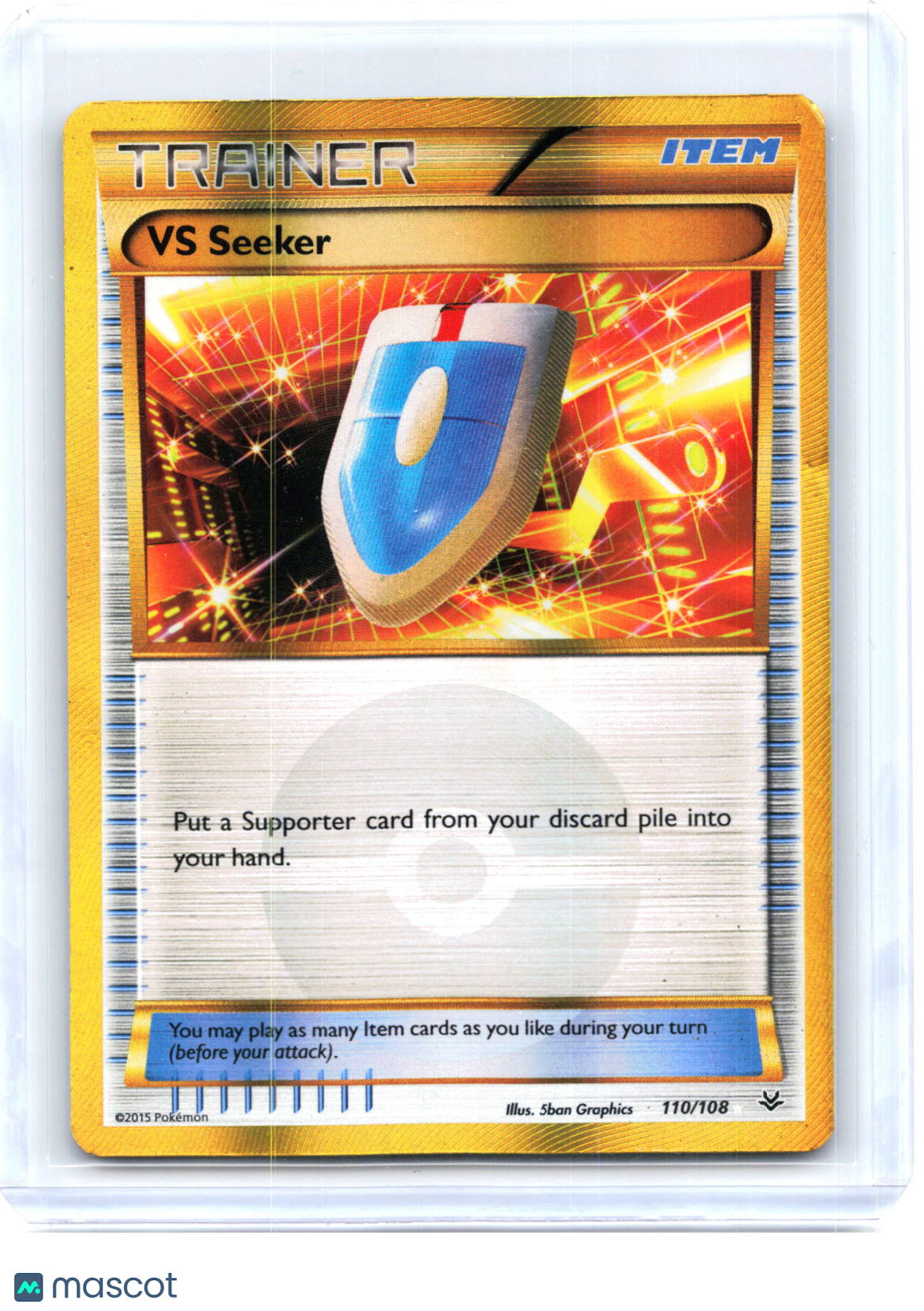 2014 Pokemon—VS Seeker #110/108 Roaring Skies—Secret Rare Holo [Damaged]