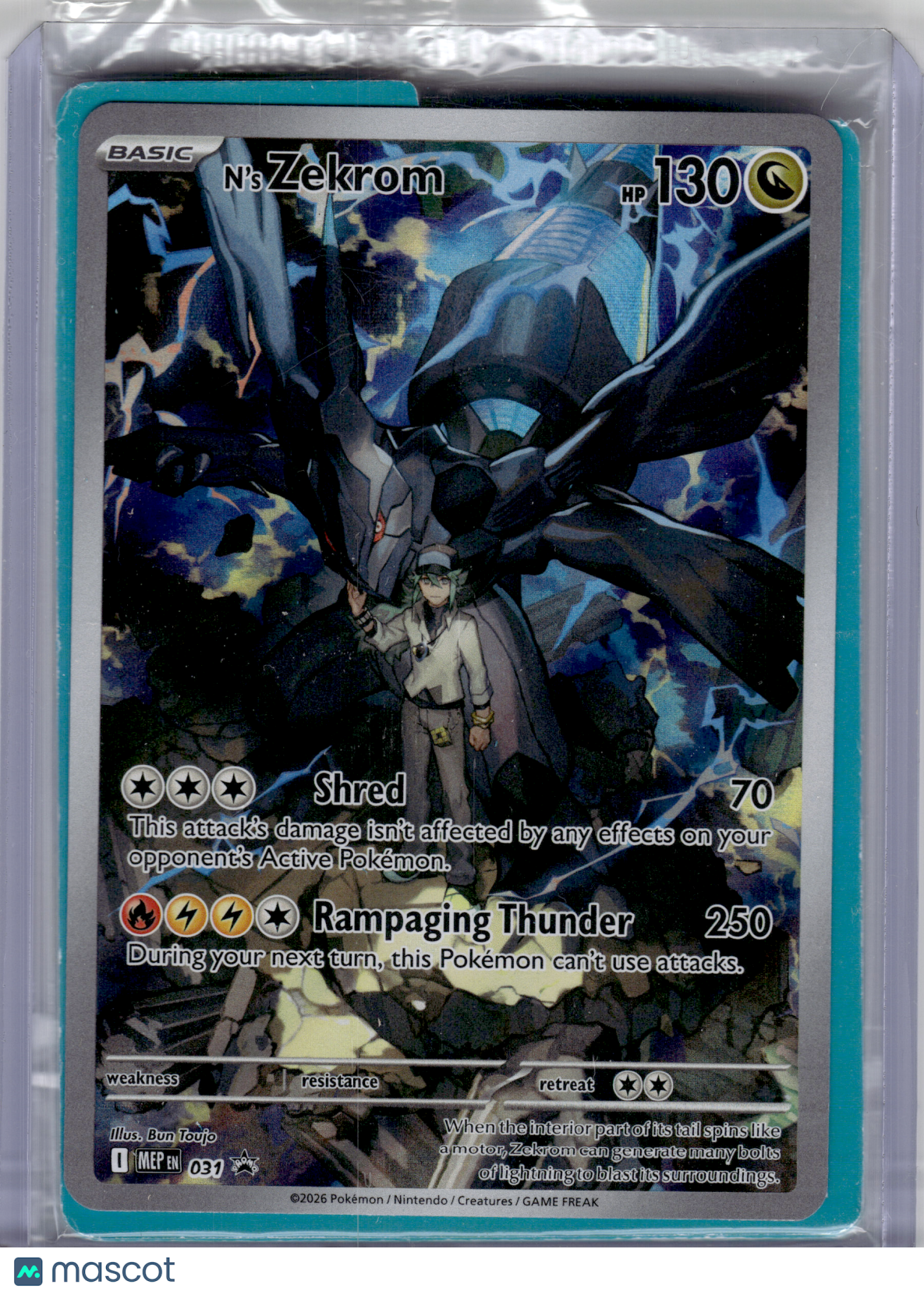 2026 Pokemon—N'S Zekrom #031 Mega Evolution Promo—Black Star Promo Holo [Sealed]