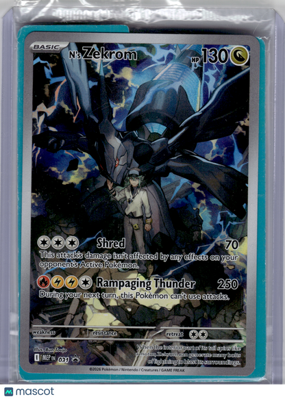 2026 Pokemon—N'S Zekrom #031 Mega Evolution Promo—Black Star Promo Holo [Sealed]
