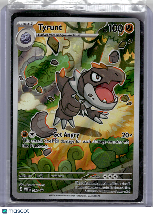 2026 Pokemon—Tyrunt #070 Mega Evolution Promo—Black Star Promo Holo [Sealed]