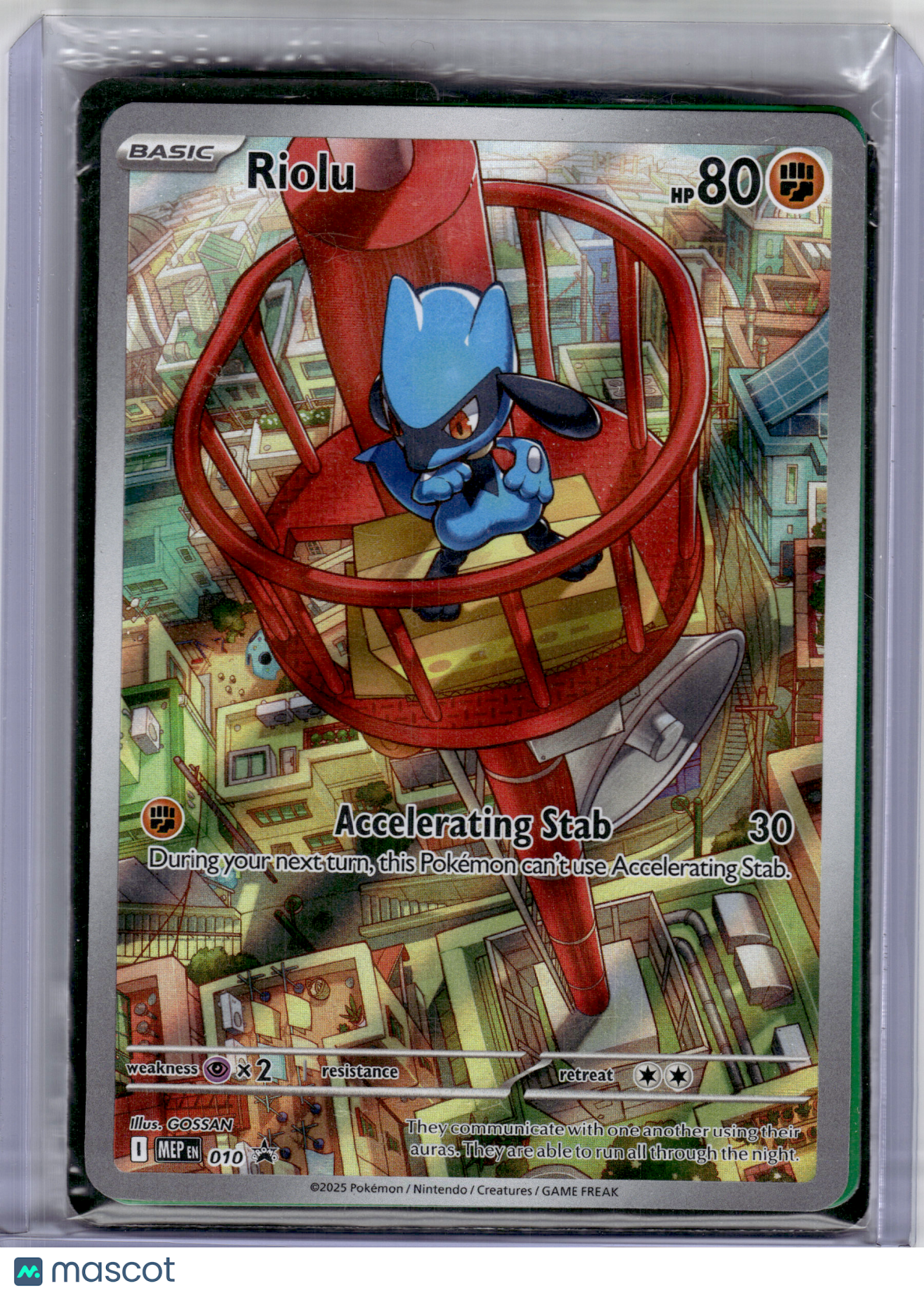 2025 Pokemon—Riolu #010 Mega Evolution Promo—Black Star Promo Holo [Sealed]