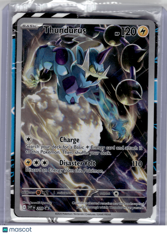 2025 Pokemon—Thundurus #209 Scarlet & Violet—Black Star Promo Holo [Sealed]