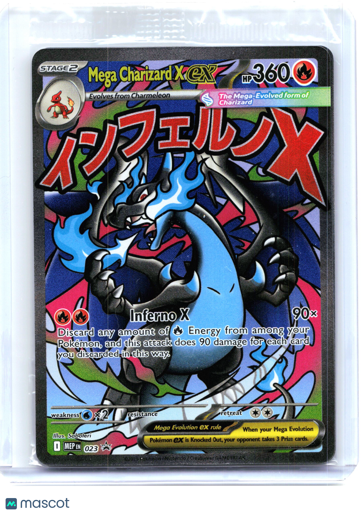 2025 Mega Charizard X EX #023 Mega Evolution Promo—Black Star Promo Holo(Sealed)