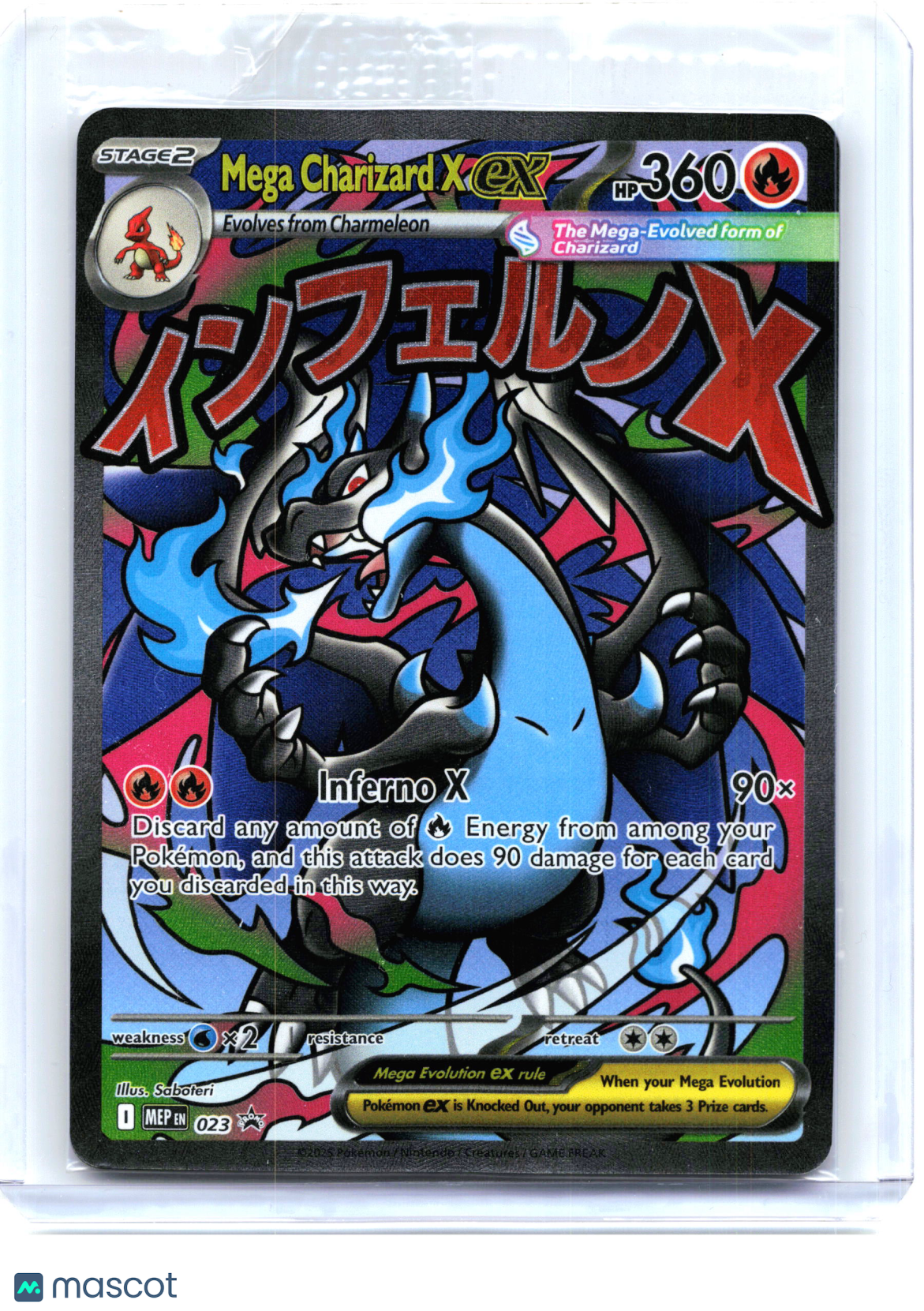 2025 Mega Charizard X EX #023 Mega Evolution Promo—Black Star Promo Holo(Sealed)