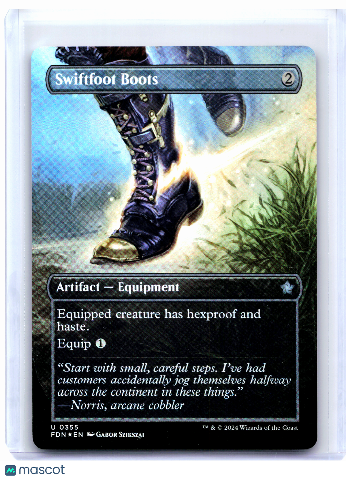 2024 Magic: TG—Swiftfoot Boots (Borderless) #0355 Foundations—Uncommon Foil
