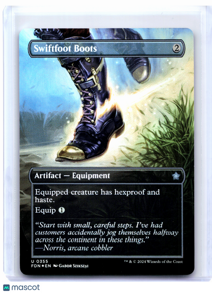2024 Magic: TG—Swiftfoot Boots (Borderless) #0355 Foundations—Uncommon Foil