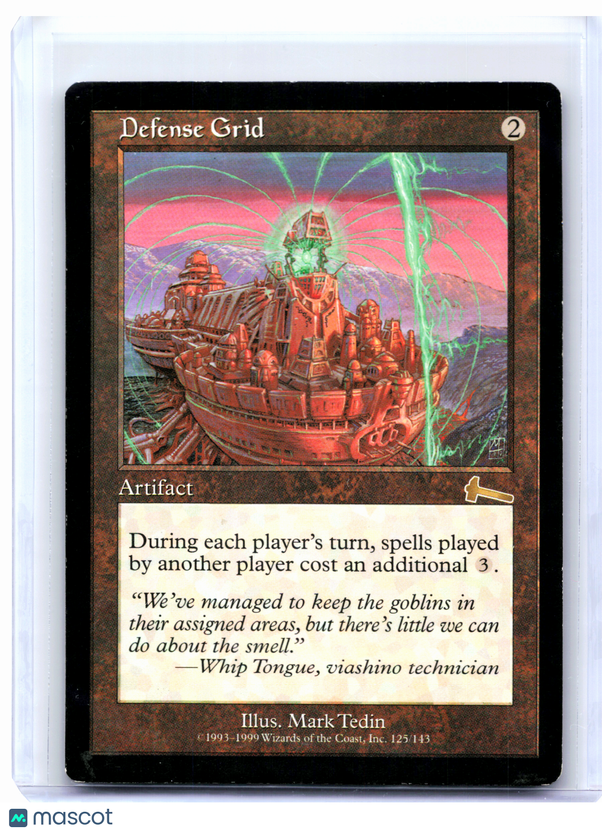 1999 Magic: The Gathering—Defense Grid #125 Urza's Legacy—Rare Nonfoil [Damaged]