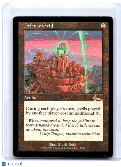 1999 Magic: The Gathering—Defense Grid #125 Urza's Legacy—Rare Nonfoil [Damaged]