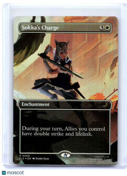 2025 Magic: The Gathering—Sokka's Charge (Borderless) #0066 TLE—Rare Foil