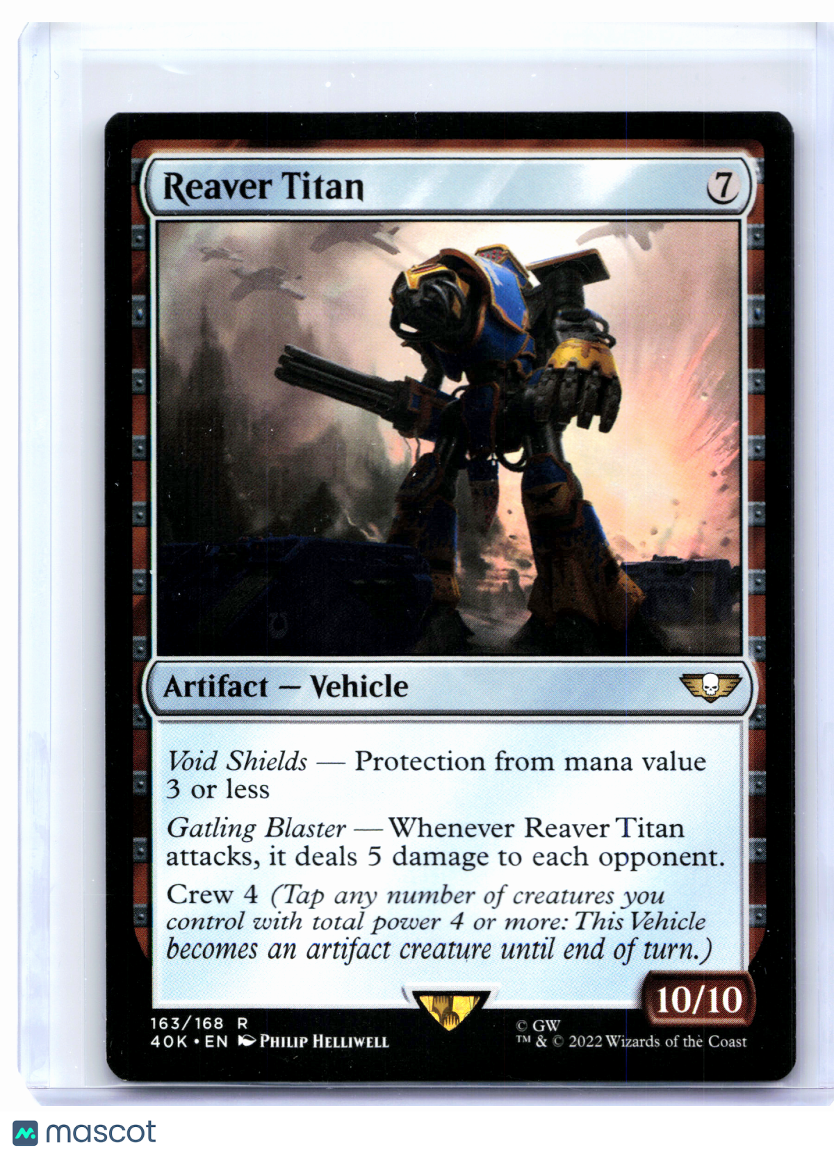 2022 Magic: The Gathering—Reaver Titan #163 Warhammer 40,000—Rare Nonfoil