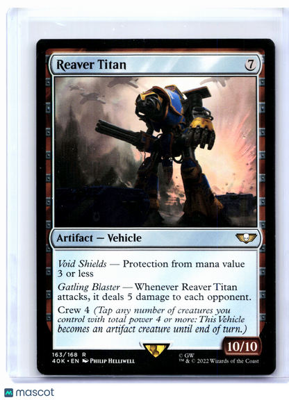 2022 Magic: The Gathering—Reaver Titan #163 Warhammer 40,000—Rare Nonfoil