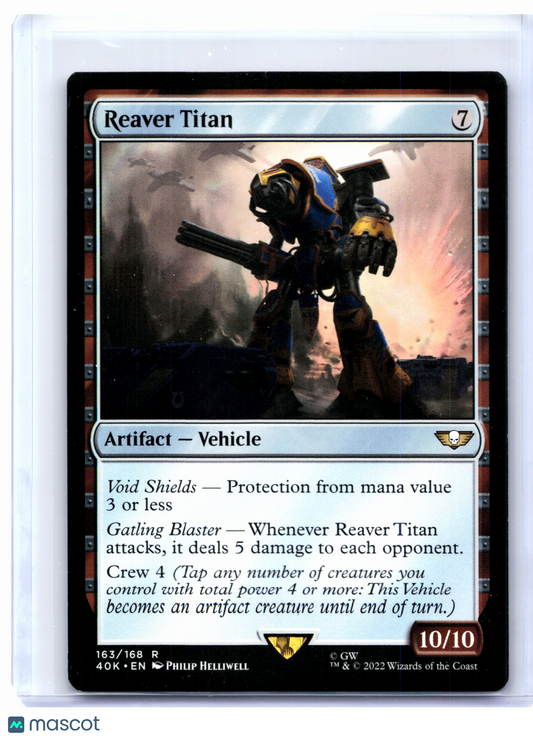 2022 Magic: The Gathering—Reaver Titan #163 Warhammer 40,000—Rare Nonfoil